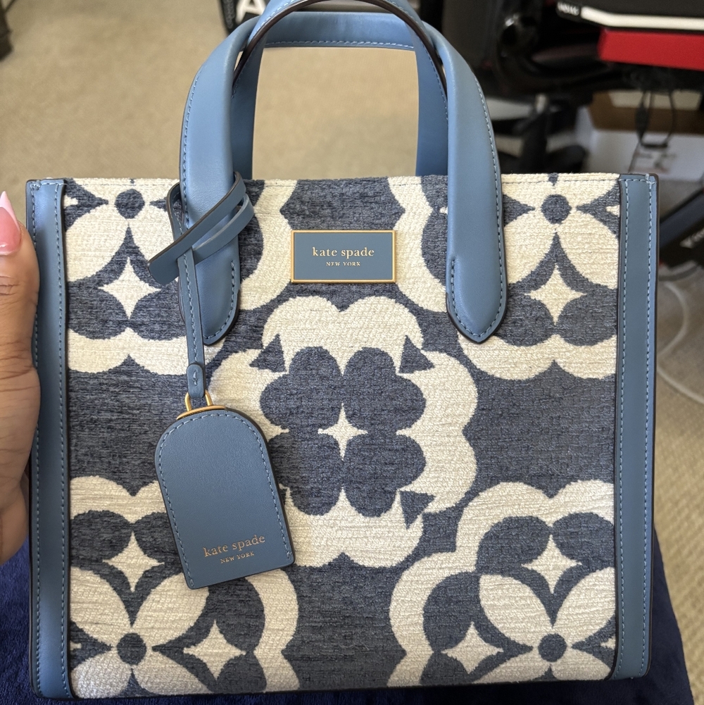 Kate Spade New York Manhattan Spade Flower Monogram Chenille Small Tote bag